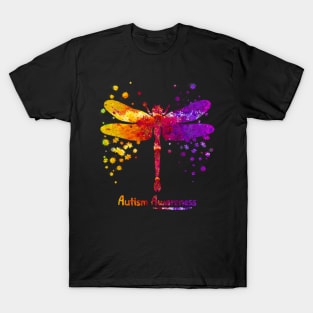 Dragonfly Autism Awareness Color T-Shirt